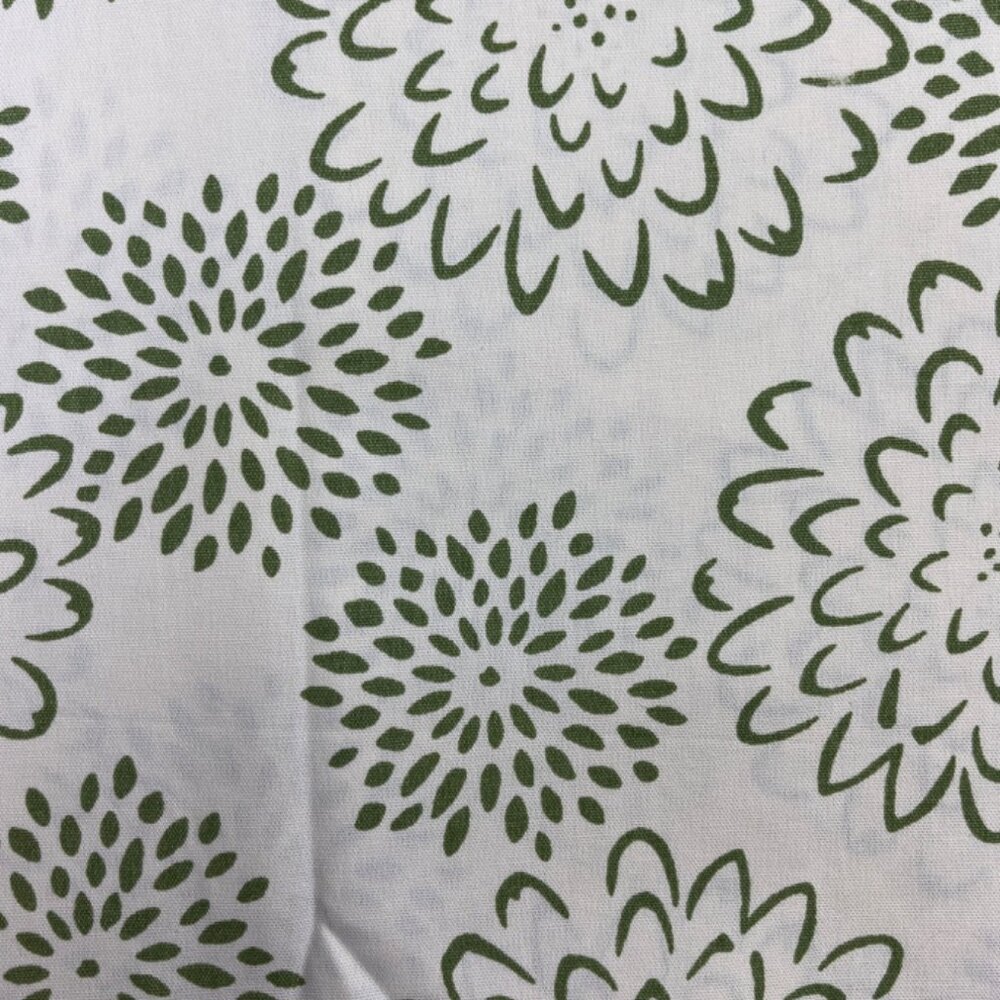 Bryant Industries Bryantguard Green Cream Floral Fabric 4 Yds (147") X 61"
